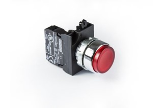 CM Serisi Metal 1NO Yaylı Çıkık Kırmızı 22 mm Buton